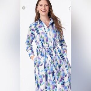 J. Crew A line shirt dress in vintage floral